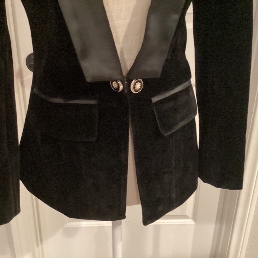 The Little Velvet Black Satin Jacket, Size Small, Color Black - Picture 3 of 3